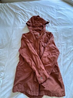 Universal Thread Women's Hooded Utility Jacket in Rust